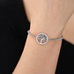 Pulsera Arbol de la Vida Plateada Acero - Miniatura 4