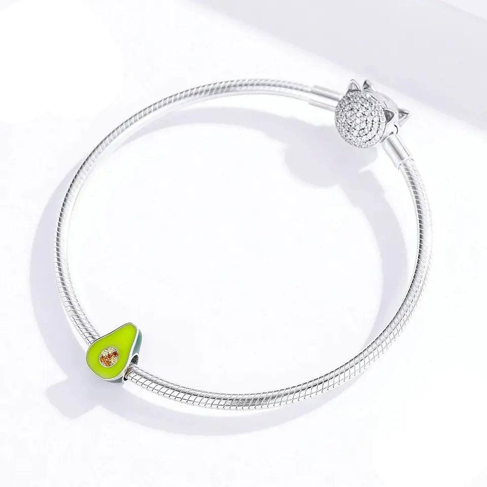 Charm Dije Plata 925 Palta Aguacate 3
