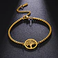 Pulsera Arbol de la Vida Dorado Acero - Miniatura 4