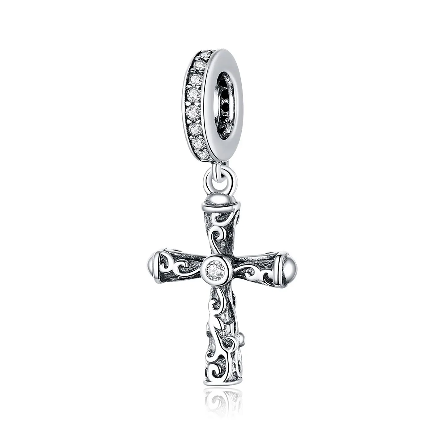 Charm Dije Plata 925 Cruz Vintage 1
