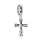 Charm Dije Plata 925 Cruz Vintage - Miniatura 1