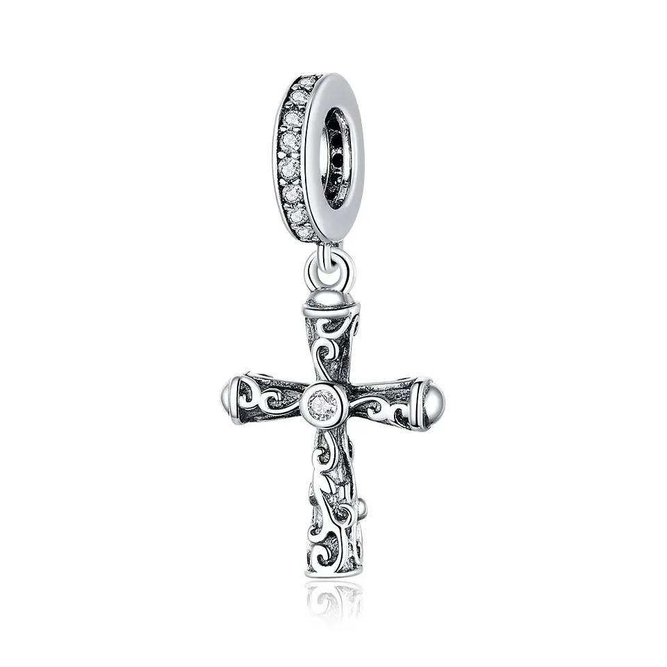 Charm Dije Plata 925 Cruz Vintage 1