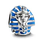 Charm Dije Plata 925 Faraon Egipcio - Miniatura 1