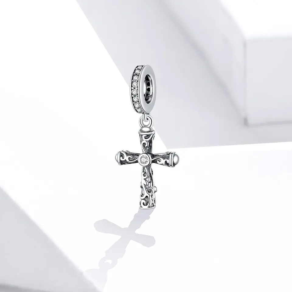 Charm Dije Plata 925 Cruz Vintage 4
