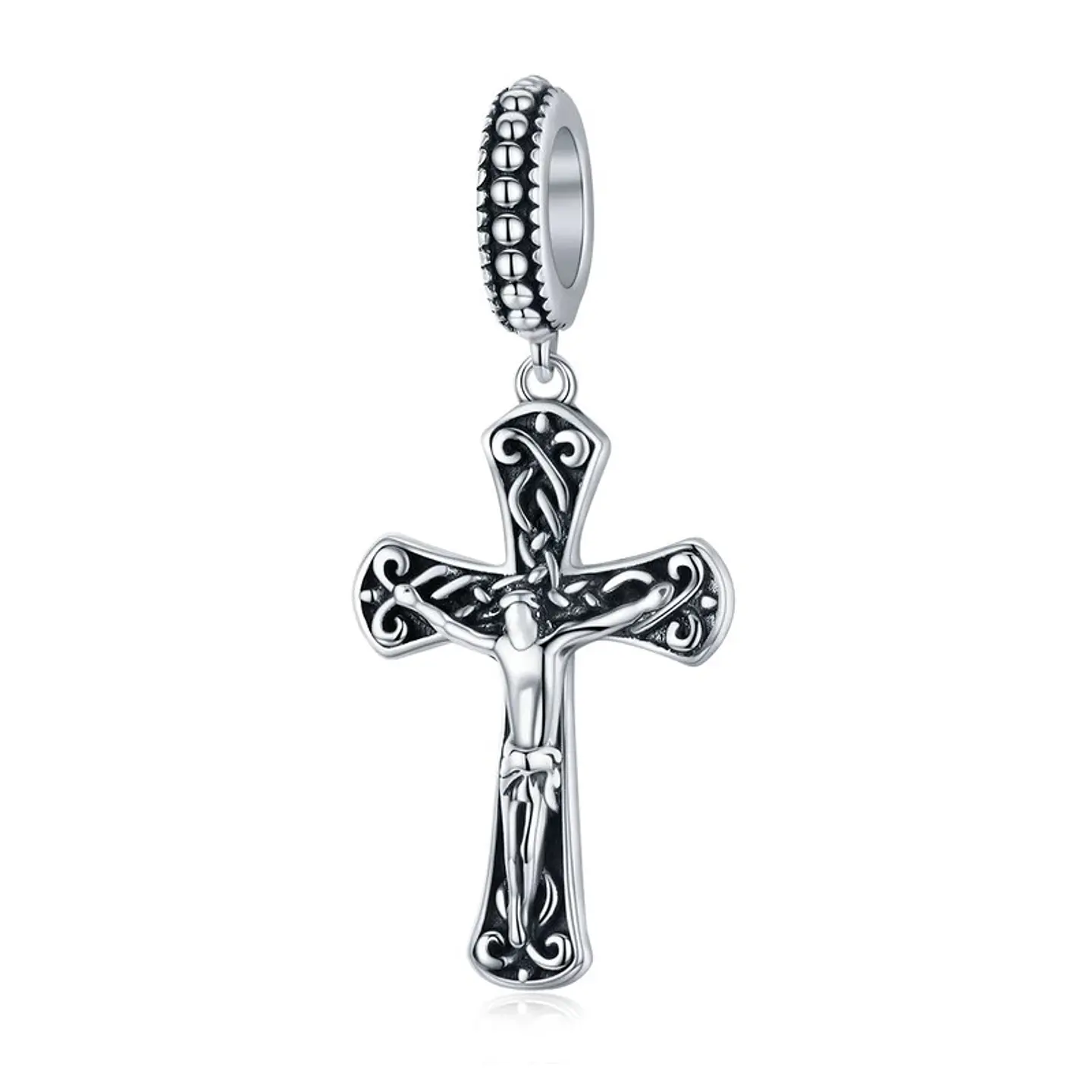 Charm Dije Plata 925 Colgante Crucifijo Cristo 1
