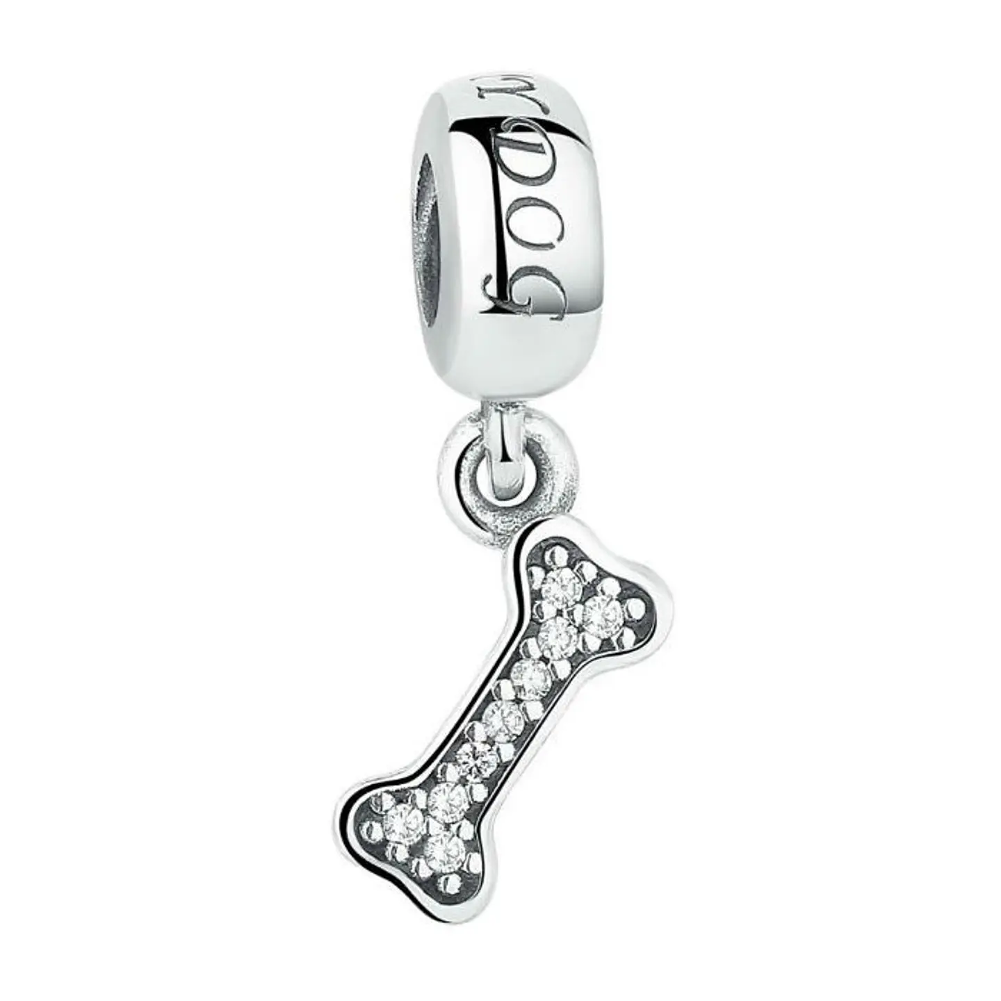 Charm Dije Plata 925 Colgante Hueso Mascota 1