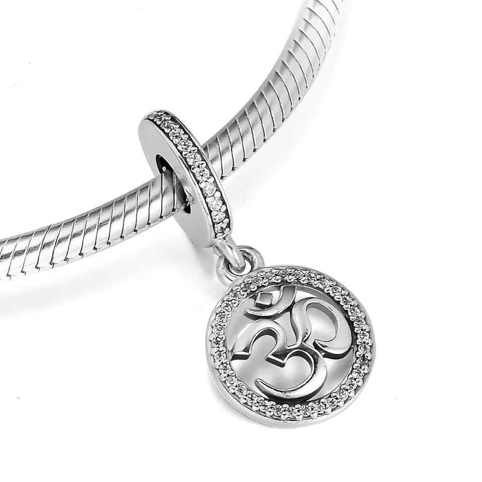 Charm Dije Plata 925 Colgante Om Yoga 3