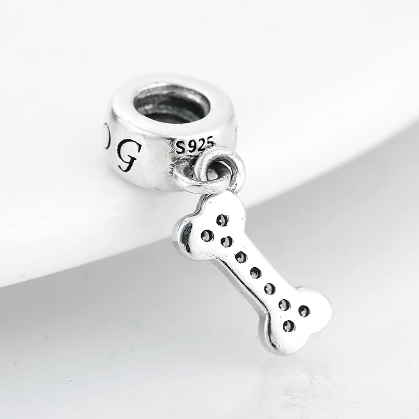 Charm Dije Plata 925 Colgante Hueso Mascota 3