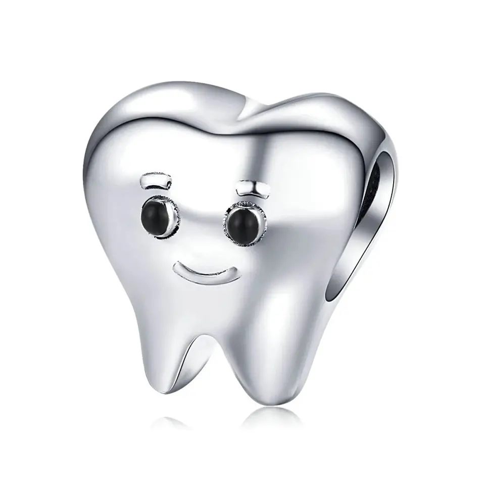Charm Dije Plata 925 Muela Diente  1