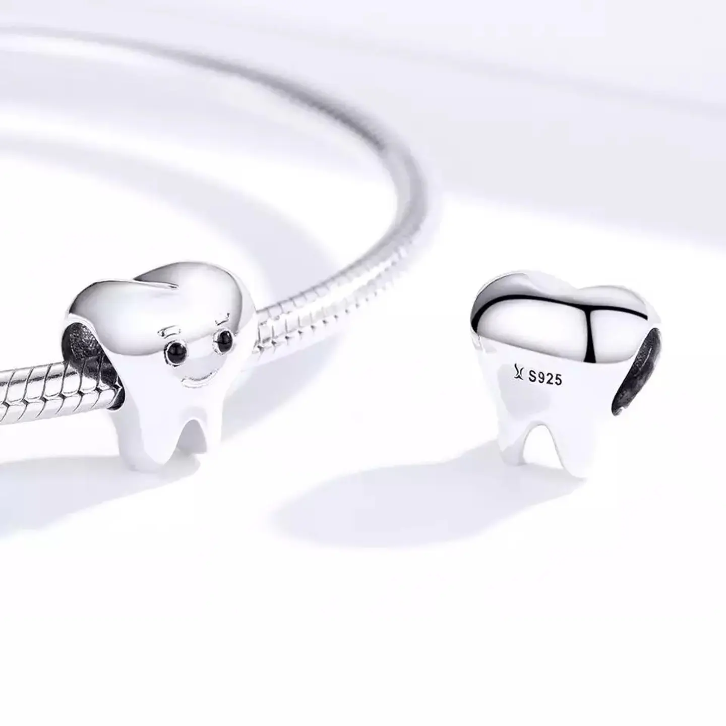 Charm Dije Plata 925 Muela Diente  2
