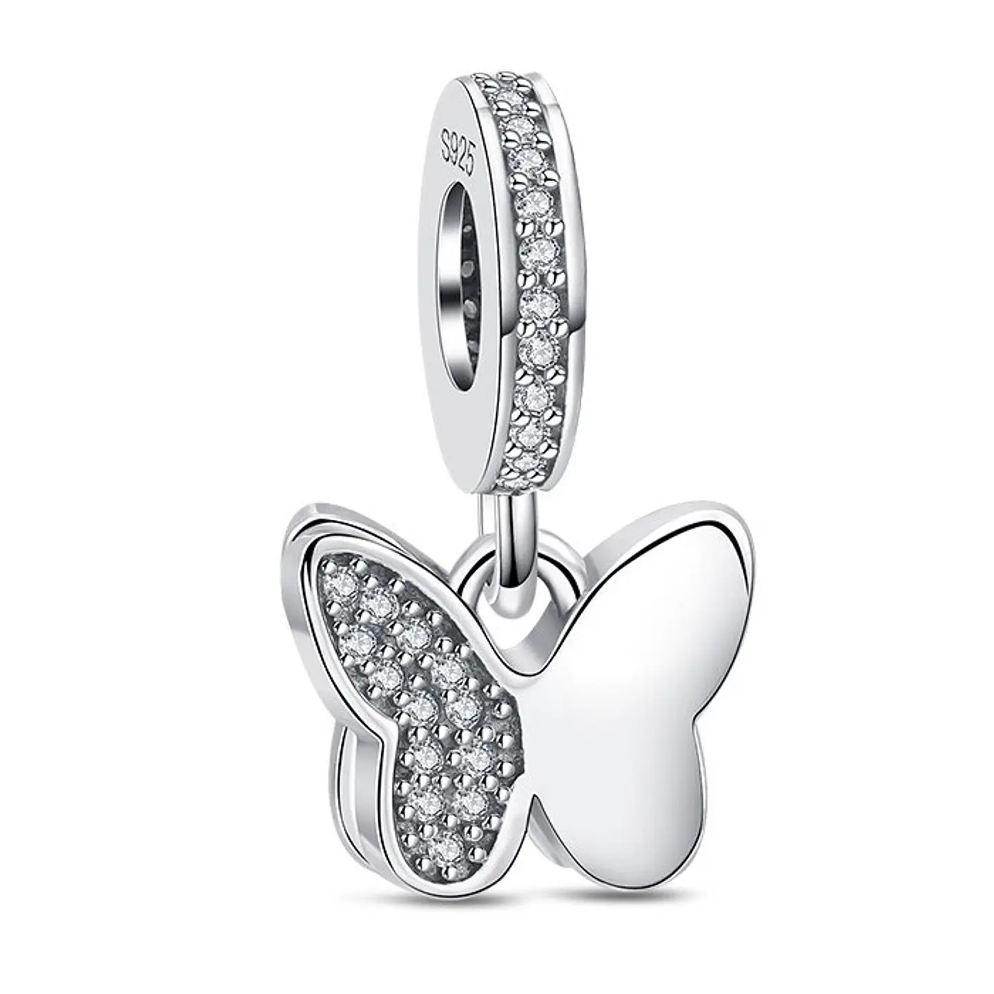 Charm Dije Plata 925 Colgante Mariposa Silver  1