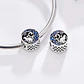 Charm Dije Plata 925 Gato en Luna Azul - Miniatura 3