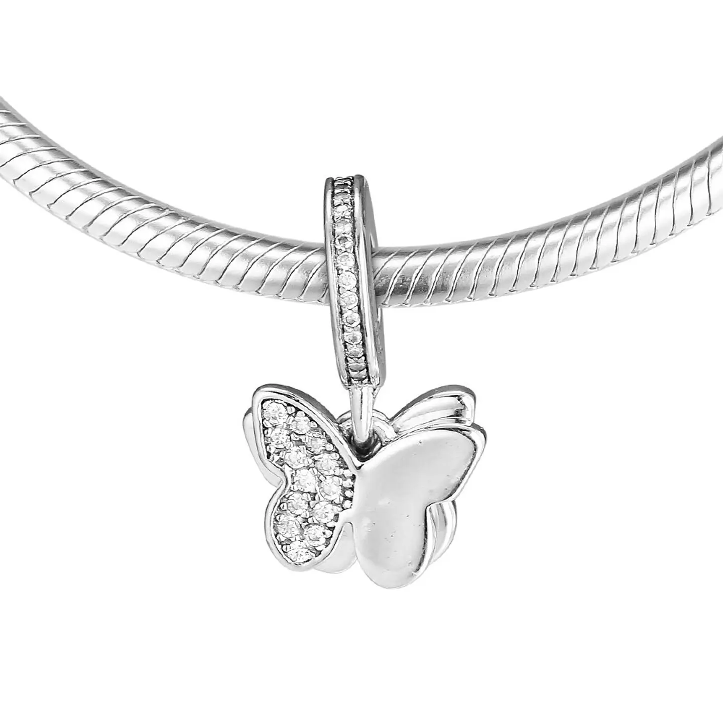 Charm Dije Plata 925 Colgante Mariposa Silver  2