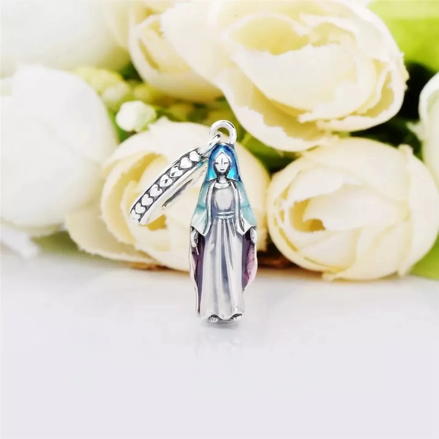 Charm Dije Plata 925 Colgante Virgen Maria 2