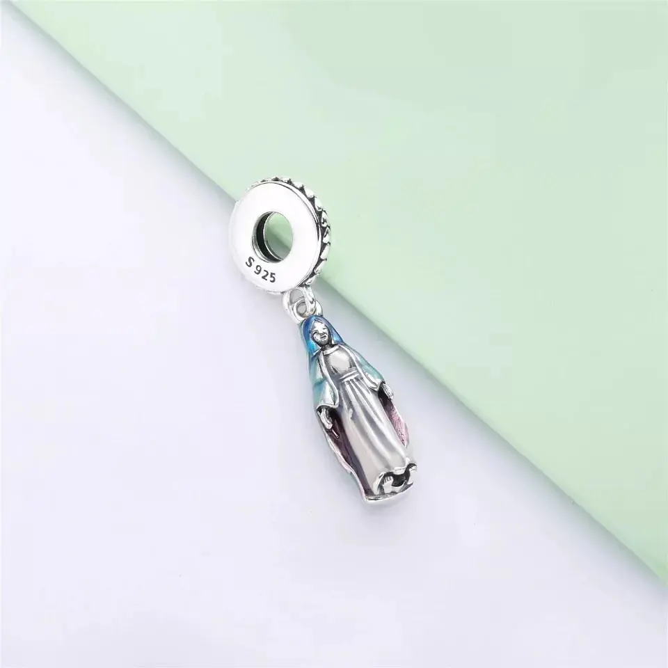 Charm Dije Plata 925 Colgante Virgen Maria 3