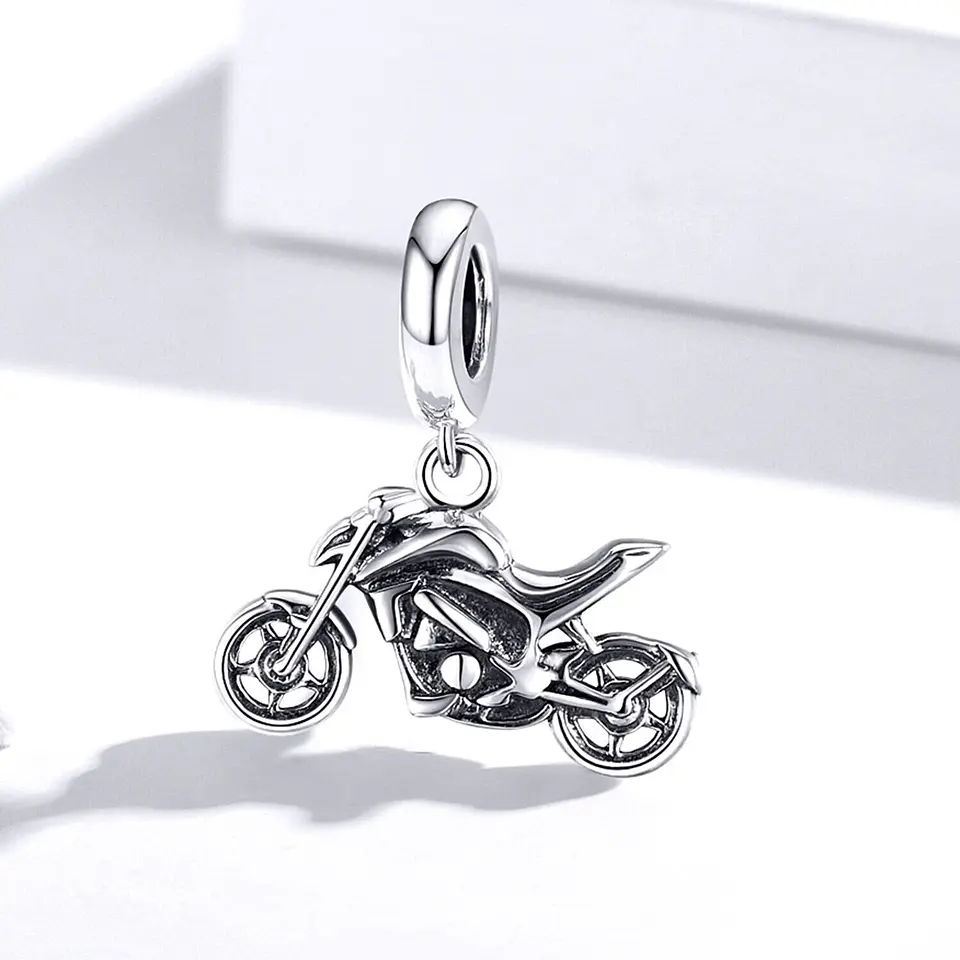 Charm Dije Plata 925 Colgante Moto Naked 3