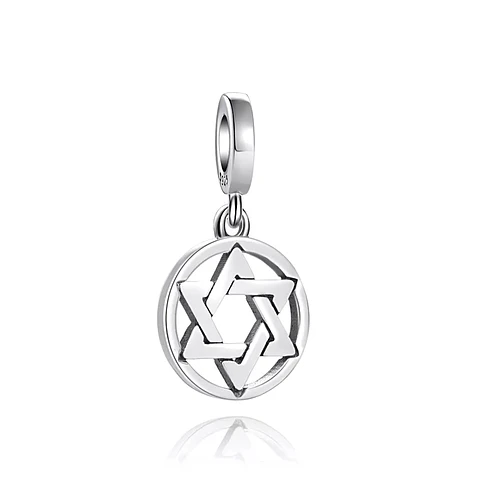 Charm Dije Plata 925 Colgante Estrella de David
