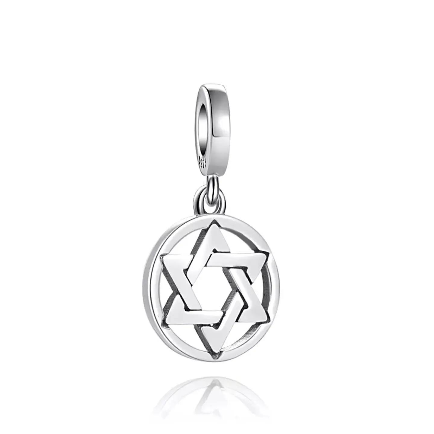 Charm Dije Plata 925 Colgante Estrella de David 1