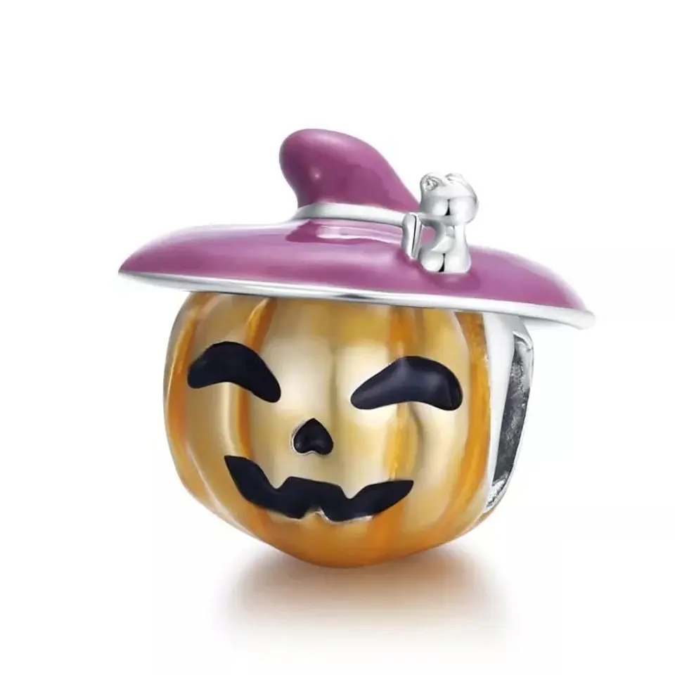 Charm Dije Plata 925 Calabaza Sobrero 1