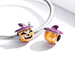 Charm Dije Plata 925 Calabaza Sobrero - Miniatura 2