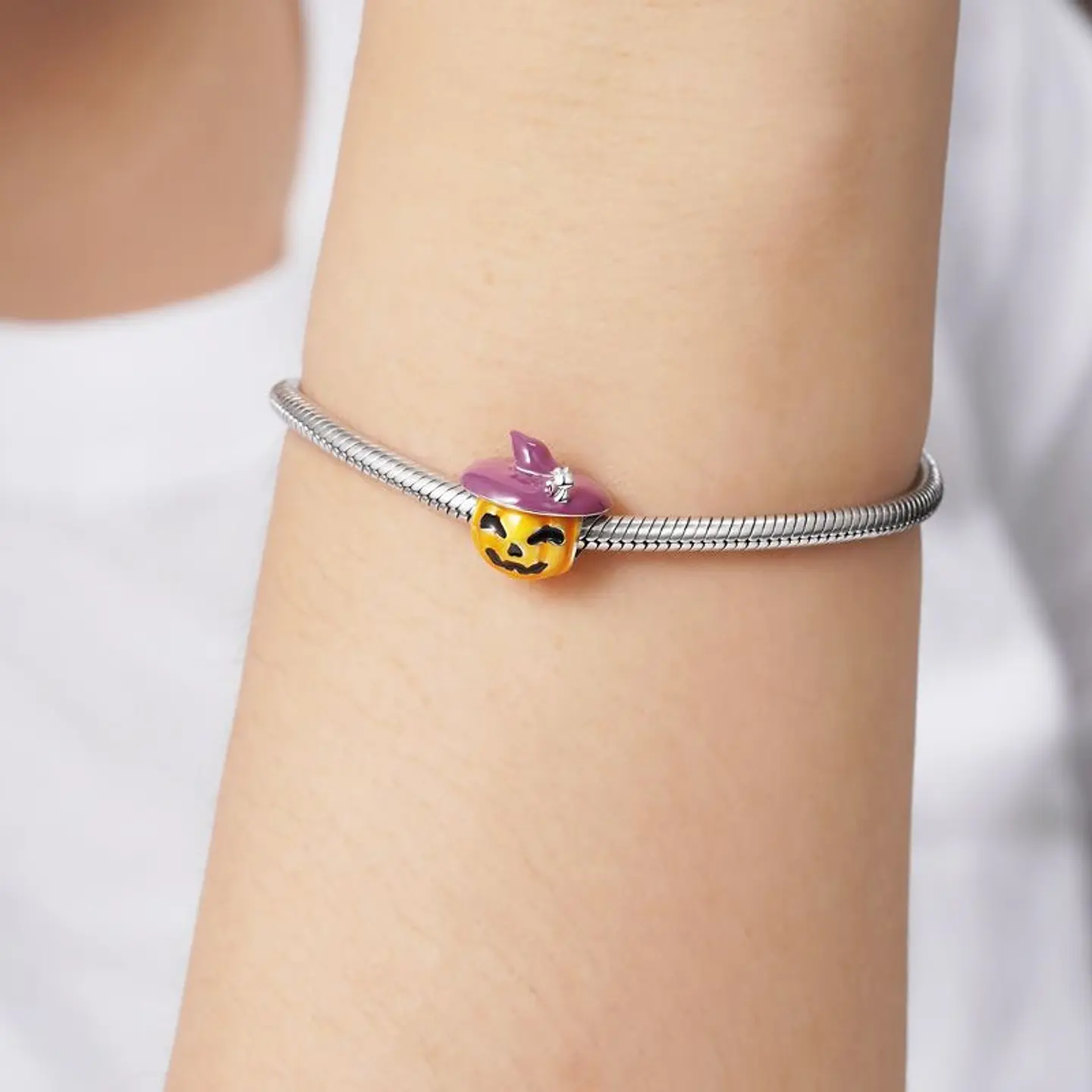 Charm Dije Plata 925 Calabaza Sobrero 3