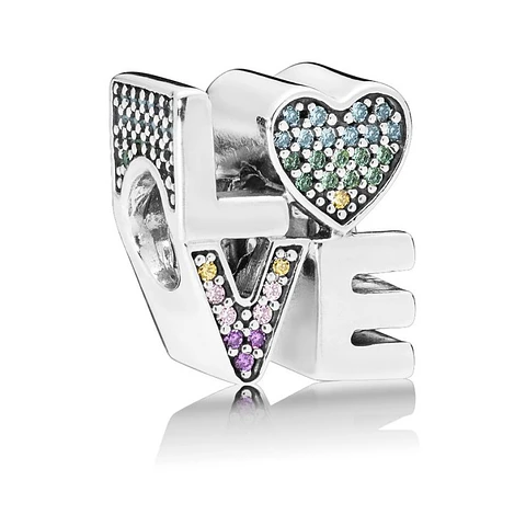 Charm Dije Plata 925 Love Multicolor 