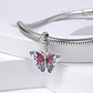 Charm Dije Plata 925 Mariposa Multicolor - Miniatura 2