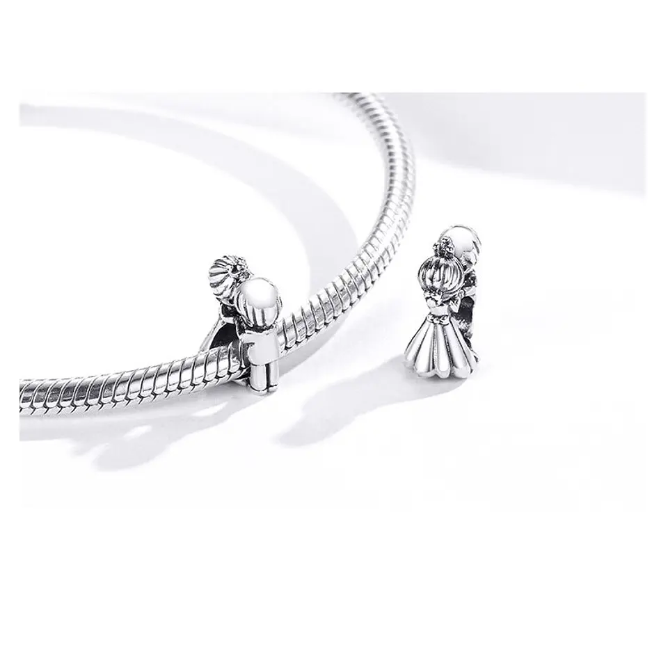 Charm Dije Plata 925 Pareja Novios 2 2