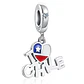 Charm Dije Plata 925 Amo a Chile - Miniatura 1