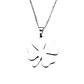 Colgante Collar Trebol 4 Hojas Acero Plateado - Miniatura 1