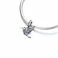 Charm Dije Plata 925 Colibrí Pajaro Ave Plateada - Miniatura 3