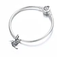 Charm Dije Plata 925 Colibrí Pajaro Ave Plateada - Miniatura 4