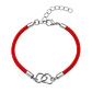 Pulsera Cuerda Roja Corazones Entrelazados - Miniatura 1