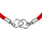 Pulsera Cuerda Roja Corazones Entrelazados - Miniatura 3