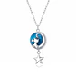 Collar Plata 925 Gatito con Luna y Estrella - Miniatura 1