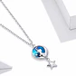 Collar Plata 925 Gatito con Luna y Estrella - Miniatura 3