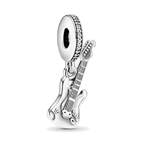 Charm Dije Plata 925 Guitarra Eléctrica