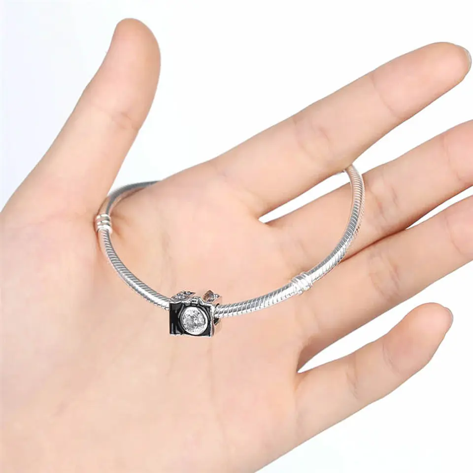 Charm Dije Plata 925 Camara Fotográfica 697 3
