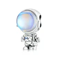 Charm Dije Plata 925 Astronauta Lunar - Miniatura 1