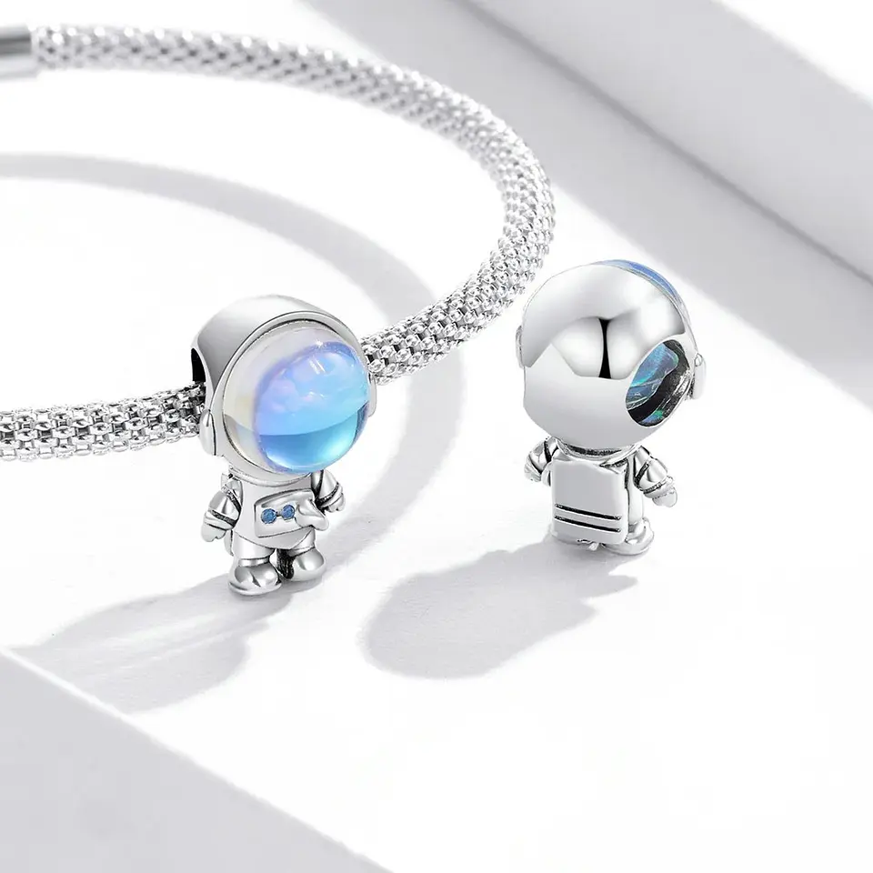 Charm Dije Plata 925 Astronauta Lunar 3