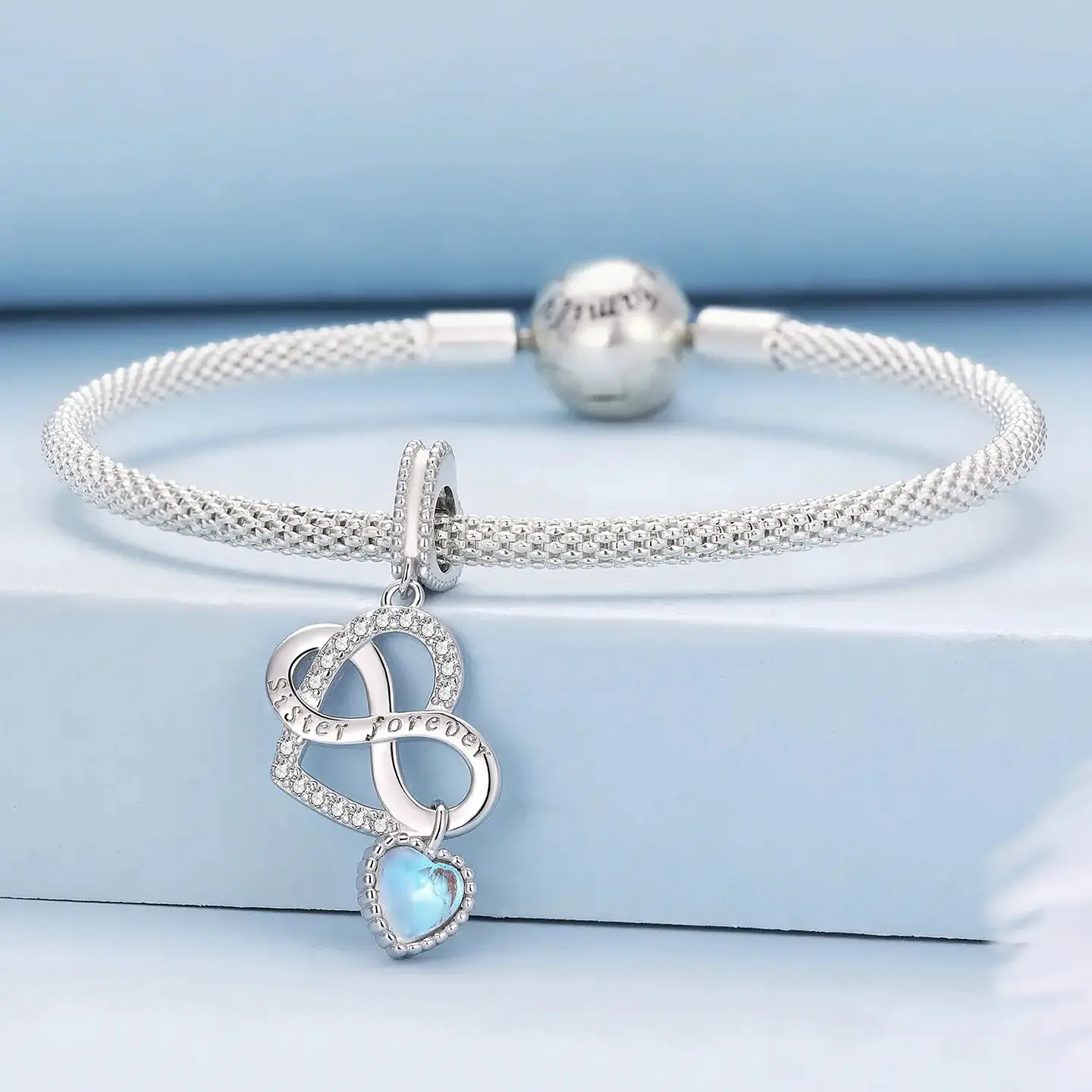 Charm Dije Plata 925 Corazon Infinito Sister 3