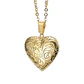 Collar Relicario Corazon Vintage Acero Dorado - Miniatura 1