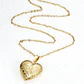 Collar Relicario Corazon Vintage Acero Dorado - Miniatura 3