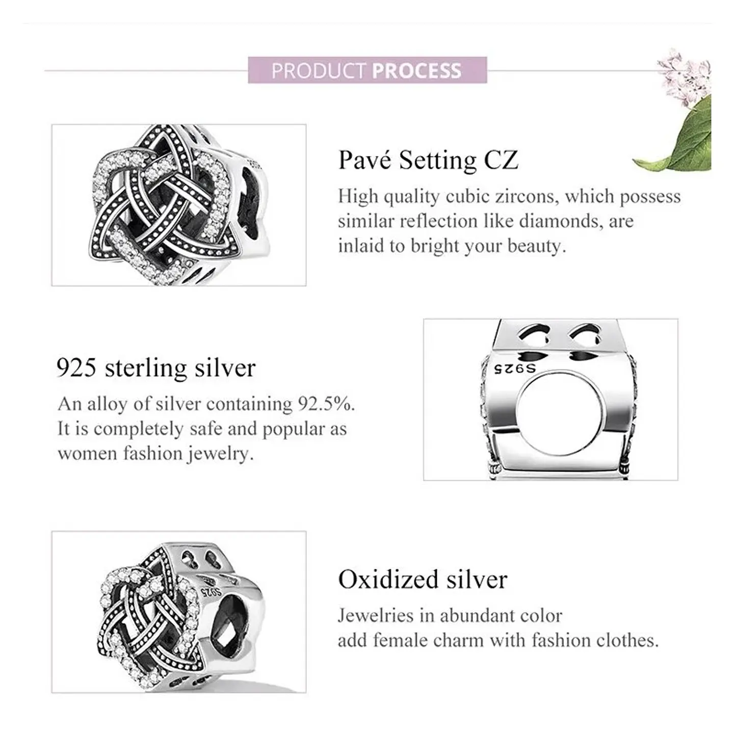 Charm Dije Plata 925 Triqueta Nudo Celta de Amor 7