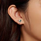 Aros Plata 925 Colibri Pajaro Verde Hummingbird - Miniatura 3