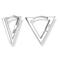 Aros Plata 925 Argolla Triangulo Plateado - Miniatura 1