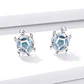 Aros Plata 925 Tortuga Marina Celeste - Miniatura 4