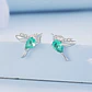 Aros Plata 925 Colibri Pajaro Verde Hummingbird - Miniatura 5