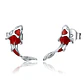Aros Plata 925 Pez de la Suerte Koi Rojo - Miniatura 1