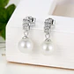 Aros Plata 925 Perla Blanca y Circones - Miniatura 3